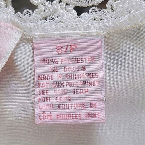 Vtg 90ās silky ivory laceātank camisole - Picture 7 of 14